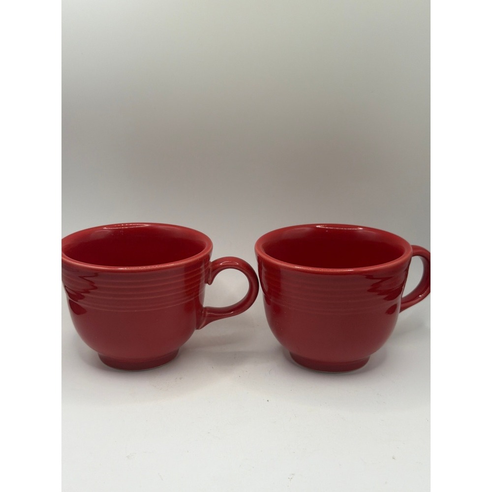 2 Homer Laughlin FIESTAWARE - Red - Flat Cups